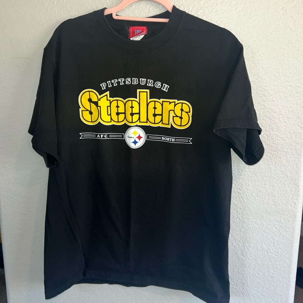 Steelers NFL football black short sleeve T-shirt AFC North